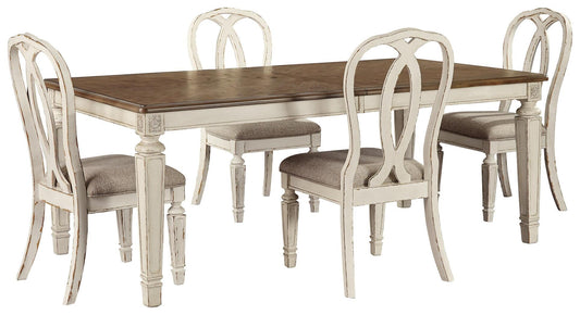 Realyn Dining Table and 4 Chairs