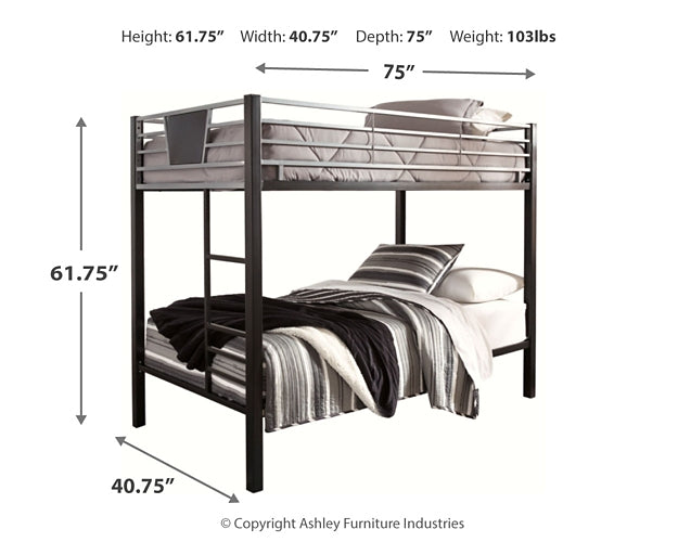 Dinsmore Twin/Twin Bunk Bed w/Ladder