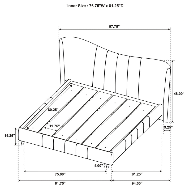 Evelyn Panel Platform Bed