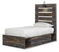 Drystan Twin Panel Bed with 4 Storage Drawers, Dresser, Mirror, Chest and Nightstand