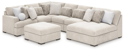 Cuddle Plush 6-Piece Sectional with Chaise