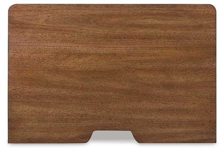 Rowlenstown California King Poster Bed with Mirrored Dresser and Nightstand