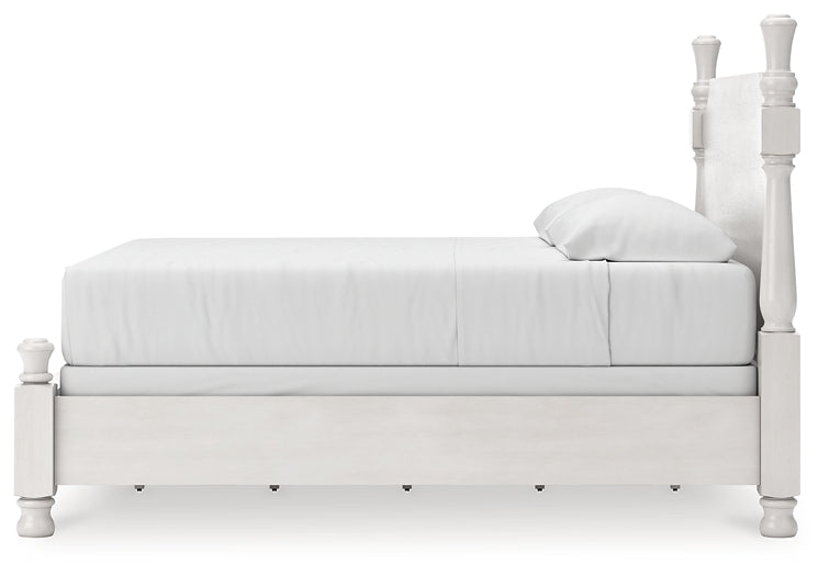 Rowlenstown King Poster Bed, Dresser and Mirror