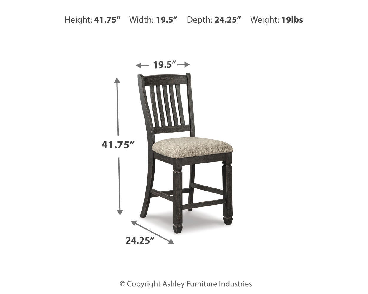 Tyler Creek Upholstered Barstool (2/CN)