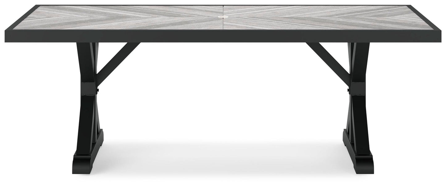 Beachcroft RECT Dining Table w/UMB OPT
