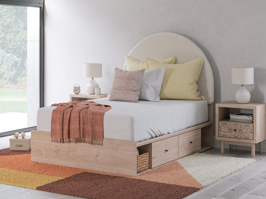 Arloster Full Upholstered Panel Bed with Storage