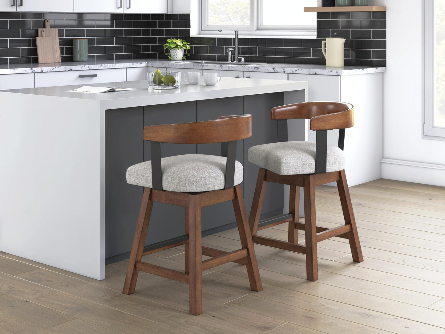Ralene UPH Swivel Barstool (2/CN)