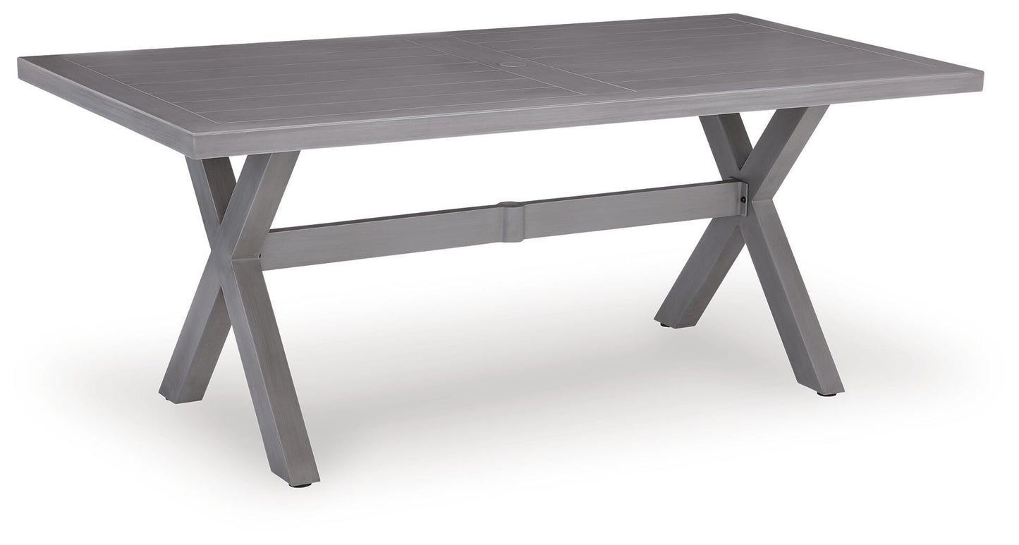 Half Moon Beach RECT Dining Table w/UMB OPT