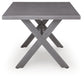 Half Moon Beach RECT Dining Table w/UMB OPT