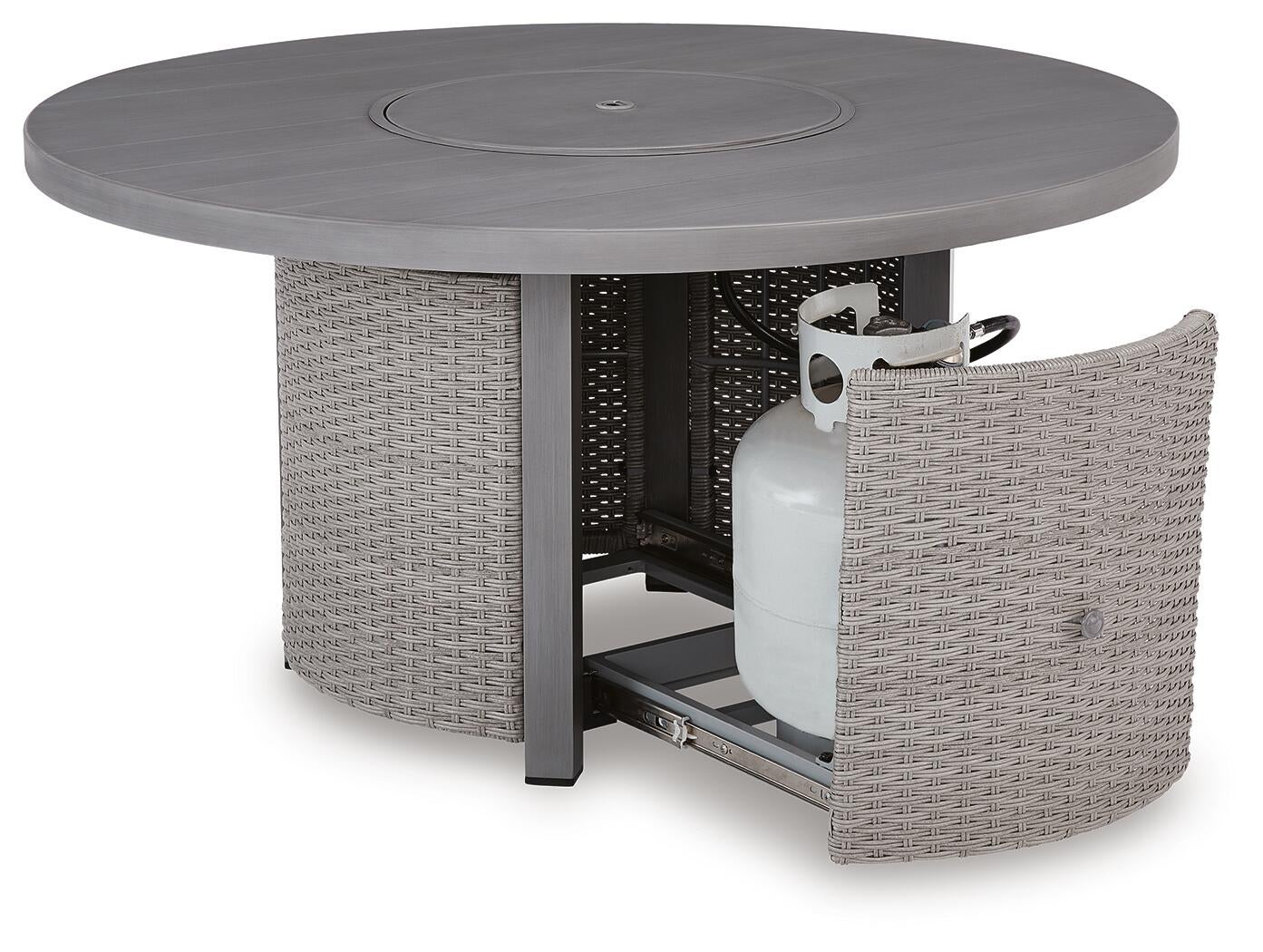 Half Moon Beach Round Fire Pit Table