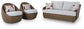 Double Point Love/Swivel Chairs Set (3/CN)