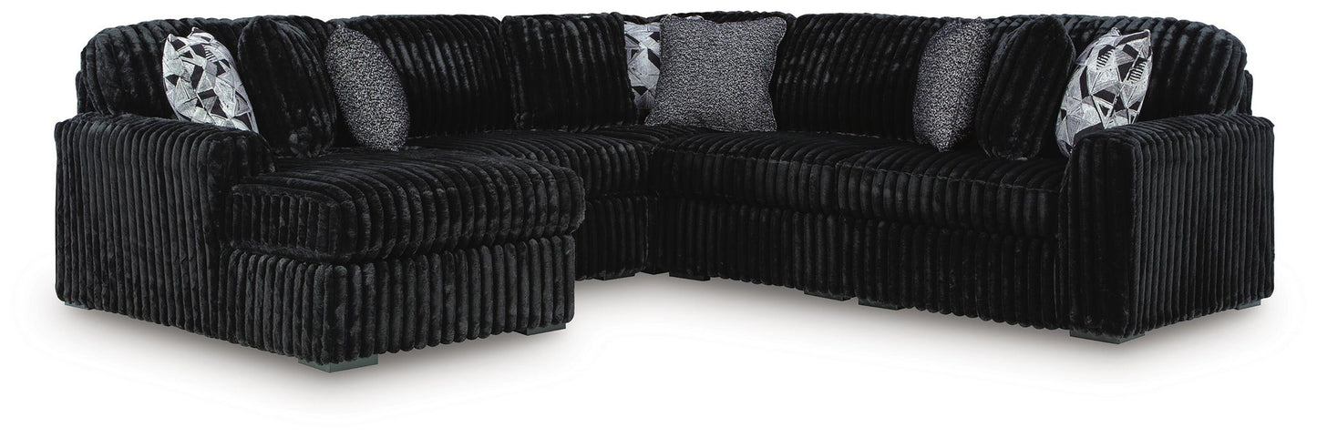 Midnight-Madness 5-Piece Sectional with Chaise