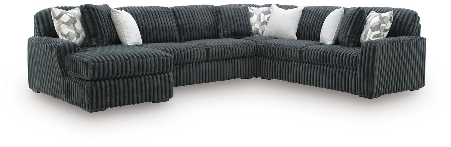 Midnight-Madness 4-Piece Sectional with Chaise