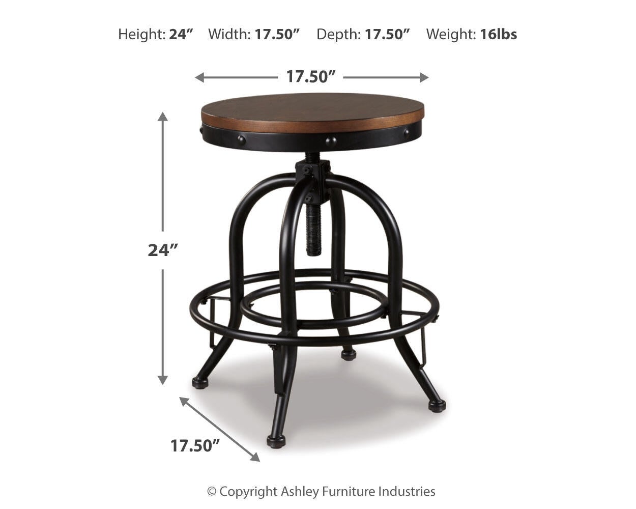 Valebeck Counter Height Dining Table and 4 Barstools