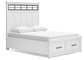 Ashbryn Queen Panel Storage Bed, Dresser and Mirror
