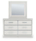 Birmonton California King Upholstered Bed, Dresser, Mirror, Chest and Nightstand