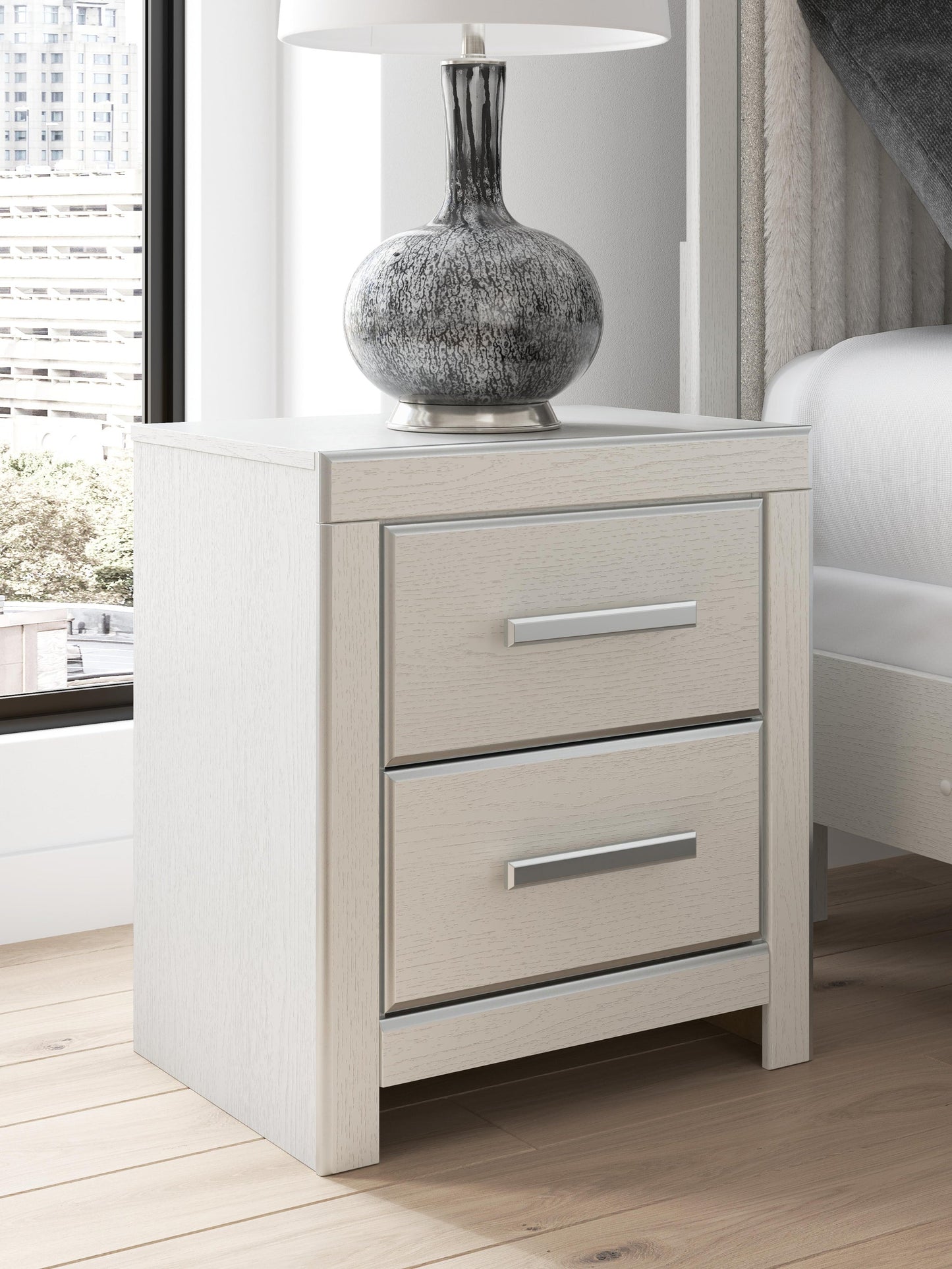 Birmonton Queen Upholstered Bed, Dresser, Mirror and Nightstand