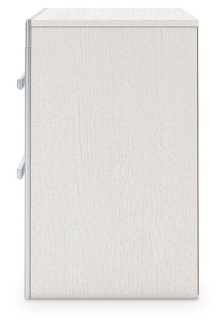 Birmonton King Upholstered Panel Platform Storage Bed, Dresser, Mirror, Chest and Nightstand