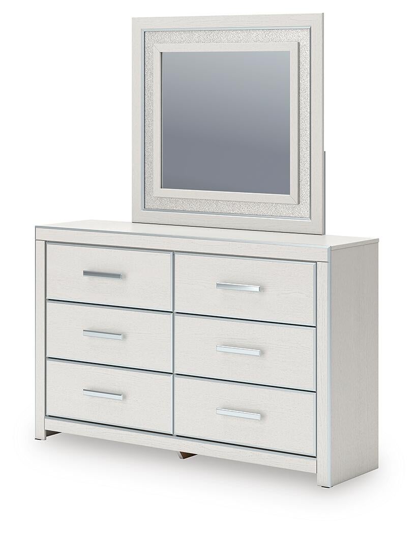 Birmonton Queen Upholstered Bed, Dresser, Mirror, Chest and Nightstand