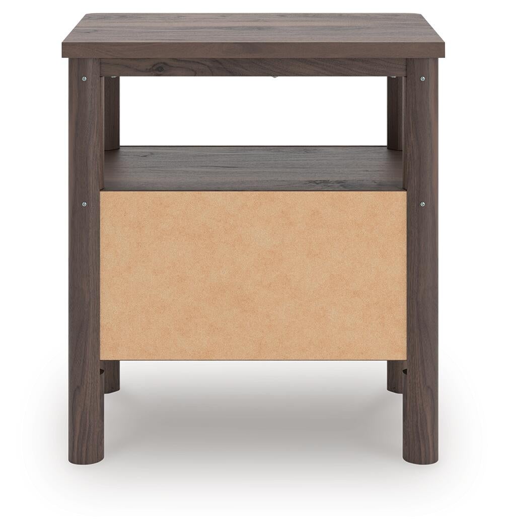 Cadmori Full Upholstered Panel Bed, Dresser, Mirror, Chest and Nightstand