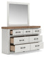 Savonport King Panel Bed with Storage, Dresser and Mirror