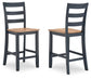 Gesthaven Counter Height Dining Table and 2 Barstools