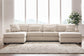 Mandi Point 3-Piece Double Chaise Sectional