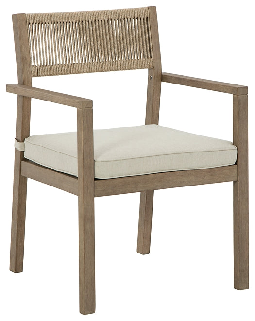 Aria Plains Arm Chair With Cushion (2/CN)