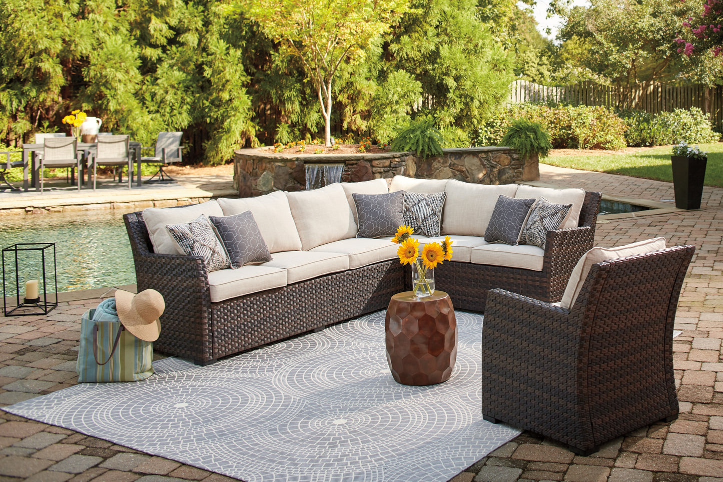 Easy Isle 3-Piece Outdoor Sectional with Chair