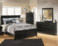 Maribel  Panel Bed With Mirrored Dresser And Chest