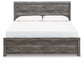 Bronyan King Panel Bed with Mirrored Dresser
